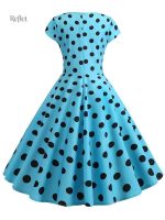 Robe femme années 50 à pois, chic et intemporelle
