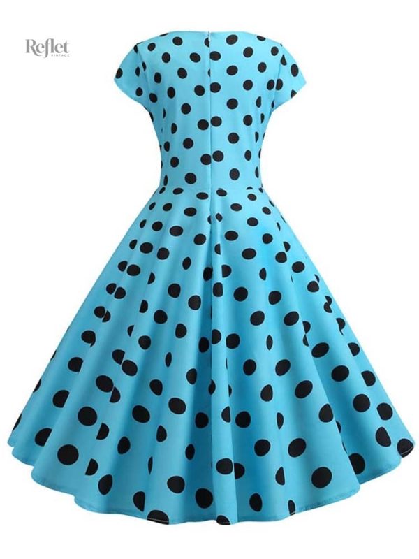 Robe femme années 50 à pois, chic et intemporelle