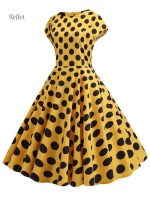 Robe à pois pour femmes, style rétro