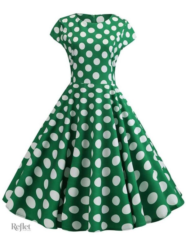 Robe vintage à pois, ambiance années 50