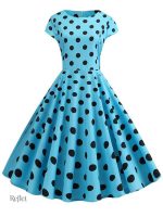 Robe à pois féminine, esprit rétro