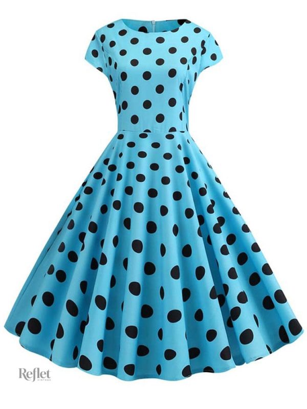 Robe à pois féminine, esprit rétro