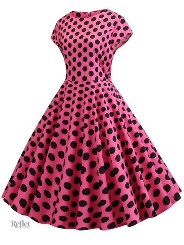 Robe rétro à pois, parfaite pour l'été