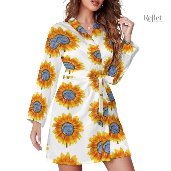 Robe à motifs floraux 70s