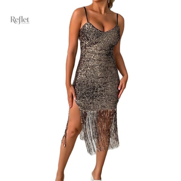 robe-a-paillettes-annee-20-1 Robe à paillettes années 20 élégante et vintage