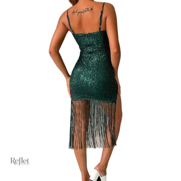 Robe festive années 20 à détails étincelants