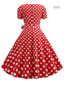 Robe vintage à pois, esprit rétro des années 70