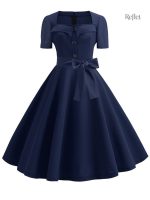 Robe à pois 70's, look classique et chic