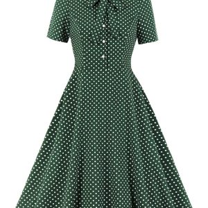 Robe à pois style années 40