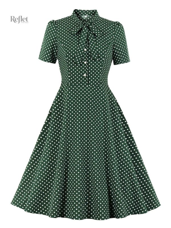robe-a-pois-annee-40-1 Robe à pois style années 40
