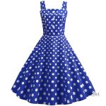 Robe années 50 en tissu à pois