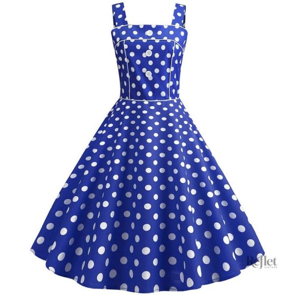 Robe années 50 en tissu à pois