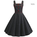 Robe à pois élégante des années 50