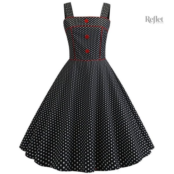 Robe à pois élégante des années 50