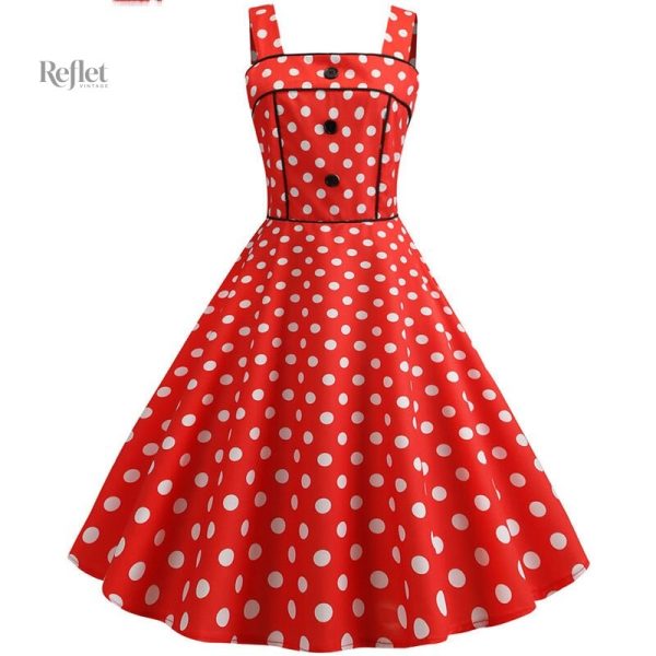 Robe à pois chic pour un style vintage