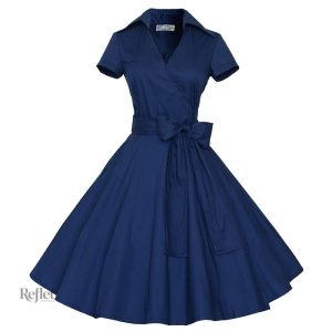 Robe rétro à motifs pois