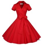 Robe à pois adaptée aux fêtes rétro