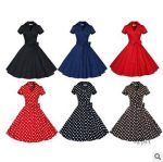 Robe vintage à pois pour un look rétro