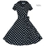 Robe années 80 à pois classique