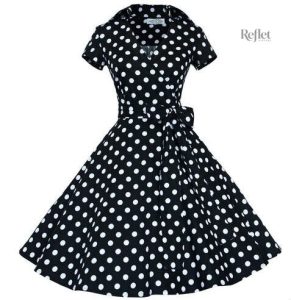Robe années 80 à pois classique