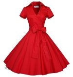 Robe à pois élégante style rétro