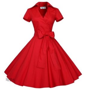 Robe à pois élégante style rétro