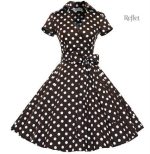 Robe à pois bleu années 80