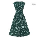 Robe à pois genou, élégance rétro