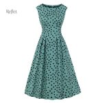Robe années 30, motif pois, coupe courte
