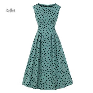 Robe années 30, motif pois, coupe courte