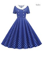 Robe fille à pois, design vintage années 30