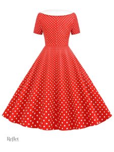 Robe évasée à pois, mode rétro pour enfant