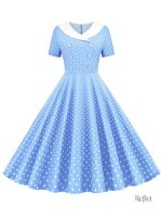 Robe à pois pour fille, look classique années 30
