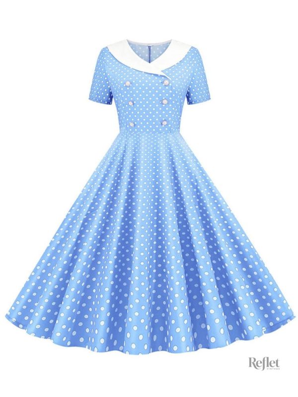 Robe à pois pour fille, look classique années 30
