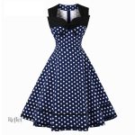 Robe à pois classique, look rétro des années 60