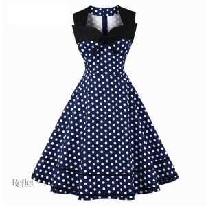 Robe à pois classique, look rétro des années 60