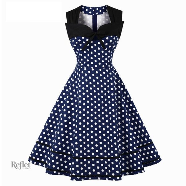 Robe à pois classique, look rétro des années 60