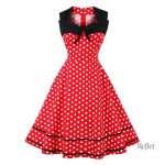 Robe années 60 à pois, élégance intemporelle