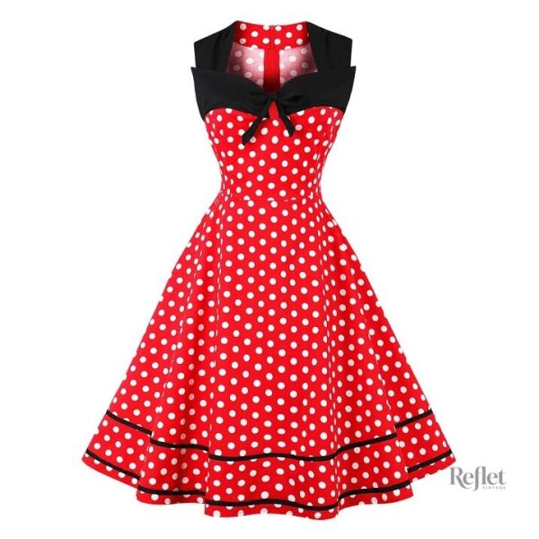 Robe années 60 à pois, élégance intemporelle