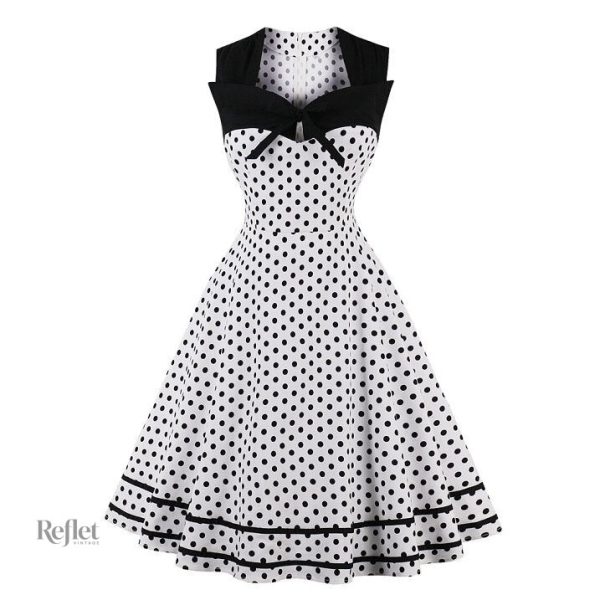 Robe à pois femme, charme des années 60