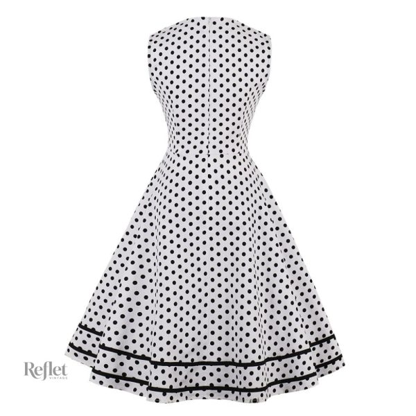 Robe rétro à pois, style emblématique des années 60