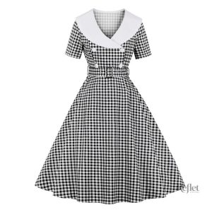 Robe vintage à pois années 40