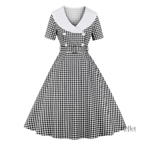 Robe vintage à pois années 40