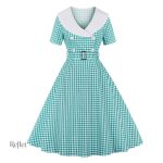 Robe rétro à pois, style années 40
