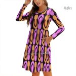 Robe vintage années 70 avec motifs colorés