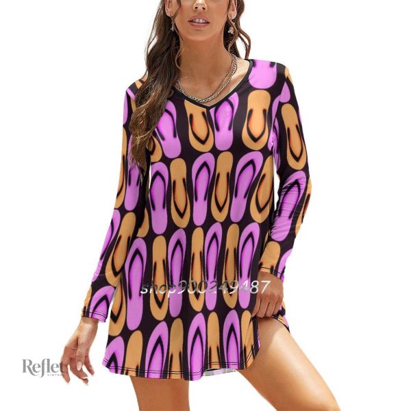 Robe féminine inspirée des années 70