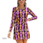 Robe à manches longues, esprit seventies