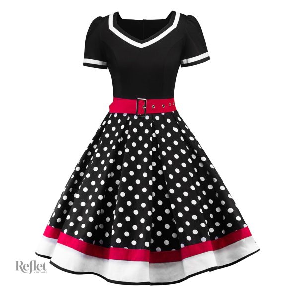 Robe vintage années 50 avec motif floral