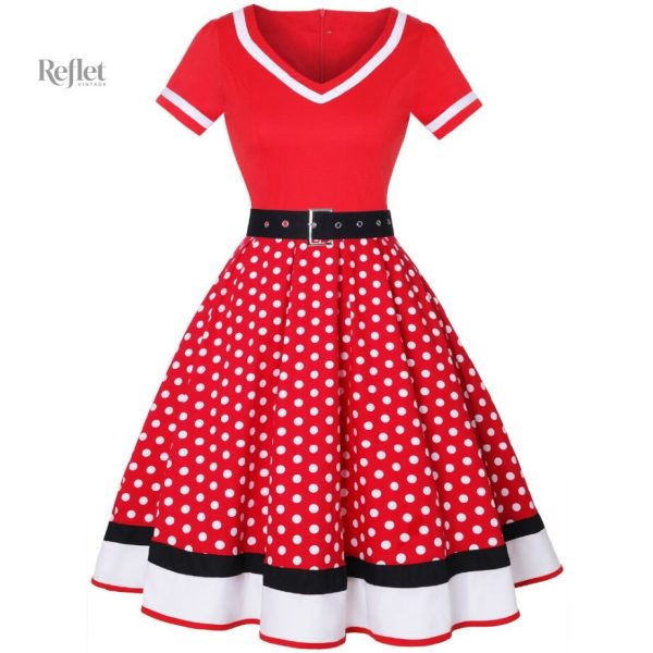 Robe d'époque années 50 avec ceinture