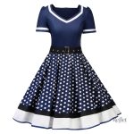 Robe années 50, style pin-up, couleur vive